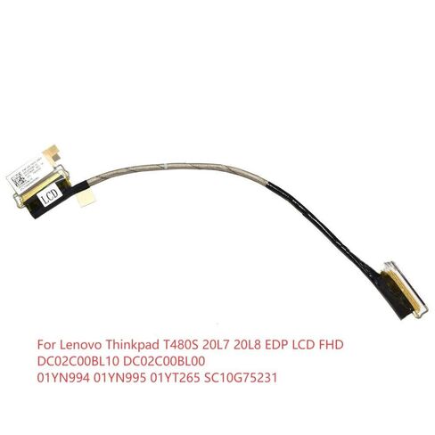 GinTai 40PIN Touch FHD EDP LED LVDS Video Screen Line Display Flex Cable Wire Replacement for Lenovo Thinkpad T480S 20L7 20L8 DC02C00BL00 DC02C00BL10 01YN994 01YN995 01YT265 SC10G75231 in Kuwait