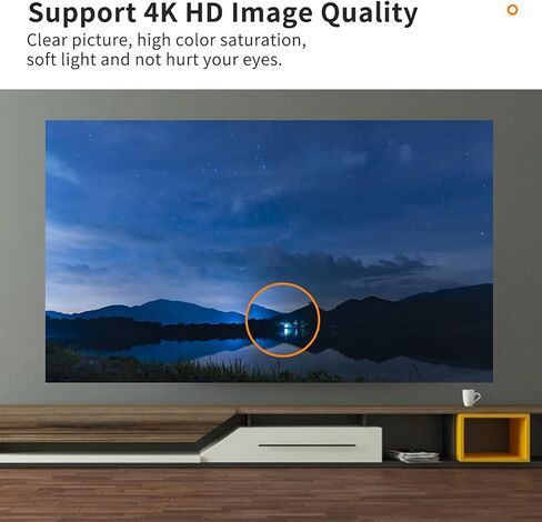 شاشة عرض، شاشة عرض محمولة عالية الدقة ثلاثية الأبعاد/4K/1080 بكسل، شاشة عرض خارجية للأفلام والألعاب والألعاب الرياضية والصور والمستندات والتعليم (Diochecr9n2apsv0-3) in Kuwait