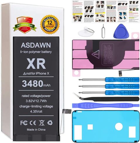 ASDAWN 3580mAh Battery for iPhone 11 (Not for 11 Pro/ 11 Pro Max), Upgraded Higher Capacity iPhone 11 Battery Replacement for A2111 A2221 A2223 with Professional Tools + Installation Instruction in Kuwait