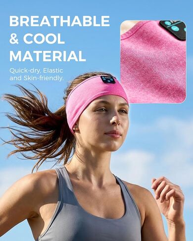 Sleep Headphones Bluetooth 5.4 Headband, Sleeping Headphones Headband with Ultra-Thin Stereo Speakers for Side Sleepers Women Men, Wireless Sleep Earphones for Workout Sports Yoga Running Travel in Kuwait