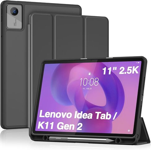 حافظة ProCase كاملة الحواف لجهاز Lenovo Idea Tab 11" 2025 /Lenovo Tab K11 Gen 2 (TB-336ZU/TB-336FU)، غطاء خلفي نحيف ثلاثي الطي من مادة TPU مقاوم للصدمات مع حامل أقلام - أزرق داكن in Kuwait