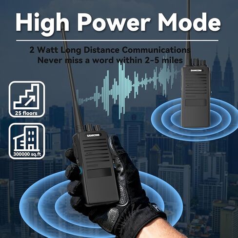 أجهزة اتصال لاسلكية SAMCOM FPCN20A مع سماعة أذن، ترقية أجهزة الراديو المحمولة UHF ثنائية الاتجاه، VOX، تشغيل الصوت، أجهزة راديو قوية ثنائية الاتجاه، 3000 مللي أمبير قابلة لإعادة الشحن لبناء الكنيسة للبالغين، قطعتان in Kuwait