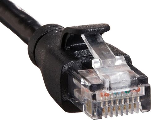 كابل إنترنت Amazon Basics RJ45 Cat-6 Ethernet Patch، 3 أقدام (0.9 م)، 200 قطعة (20 حزمة من 10)، أسود in Kuwait