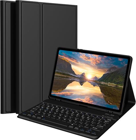 Case with Keyboard for Samsung Galaxy Tab S8 / Tab S7 11 Inch (Model: SM-X700/X706/T870/T875/T878), [Support 3 System] Magnetic Detachable Wireless Keyboard for Galaxy Tablet 11", Dark Green in Kuwait