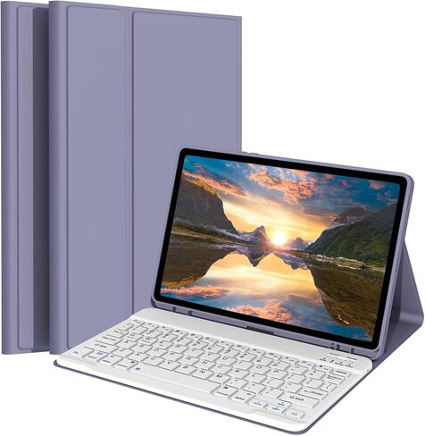 Case with Keyboard for Samsung Galaxy Tab S8 / Tab S7 11 Inch (Model: SM-X700/X706/T870/T875/T878), [Support 3 System] Magnetic Detachable Wireless Keyboard for Galaxy Tablet 11", Dark Green in Saudi Arabia