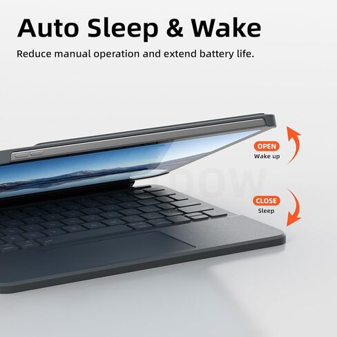 حافظة Bettdow iPad الجيل 11/10 مع لوحة مفاتيح، حافظة لوحة مفاتيح قابلة للفصل مع إضاءة خلفية 8 ألوان ولوحة لمس للجيل العاشر 10.9 بوصة، iPad 11th Generation 2025 A16، رمادي in Kuwait
