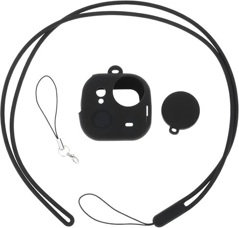 Sports Camera Silicone Protective Case with Lens Cap Compatible with Insta360 GO Ultra, Black in Kuwait
