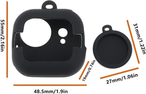 Sports Camera Silicone Protective Case with Lens Cap Compatible with Insta360 GO Ultra, Black in Kuwait