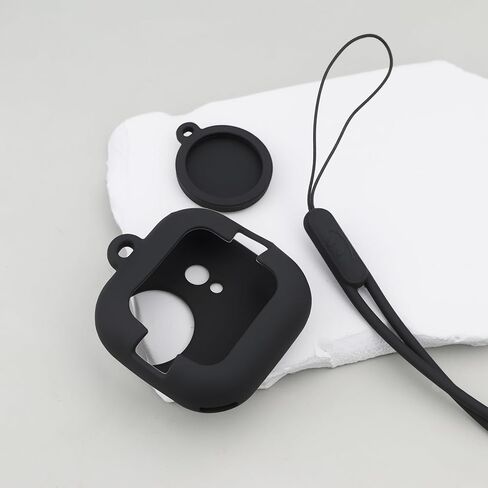 Sports Camera Silicone Protective Case with Lens Cap Compatible with Insta360 GO Ultra, Black in Kuwait