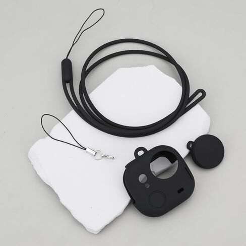 Sports Camera Silicone Protective Case with Lens Cap Compatible with Insta360 GO Ultra, Black in Kuwait