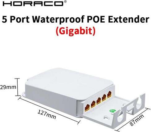Repeater POE 5 Port Rainproof POE Extender 4 Port Repeater 100/1000Mbps Outdoor Network VLAN 44-57V in Kuwait