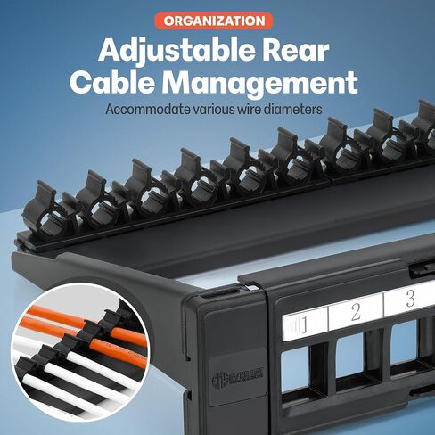حزمة Everest Media Solutions - عنصران: لوحة تصحيح Keystone ذات 24 منفذًا + 50 حزمة من مقابس RJ45 Cat6 Keystone - برتقالي in Kuwait