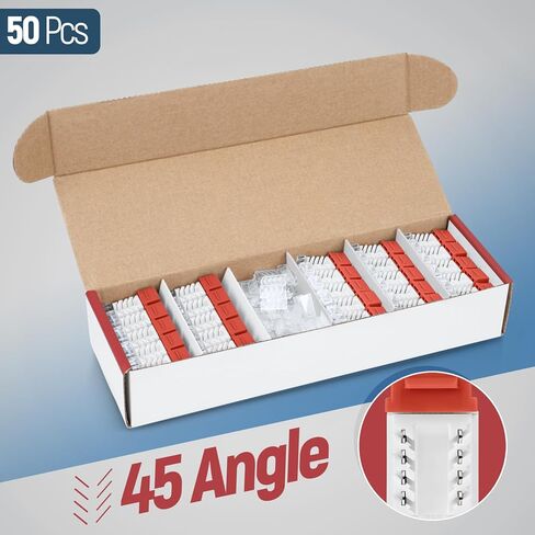 حزمة Everest Media Solutions - عنصران: لوحة تصحيح Keystone ذات 24 منفذًا + 50 حزمة من مقابس RJ45 Cat6 Keystone - برتقالي in Kuwait