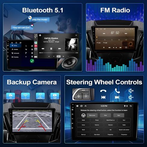 راديو سيارة Leadfan Android لسيارة Toyota Prius 2010-2015 متوافق مع JBL Apple CarPlay Android Auto، شاشة لمس 9 بوصة مع بلوتوث/GPS/WiFi/MIC/SWC/FM/MirrorLink/كاميرا احتياطية in Kuwait