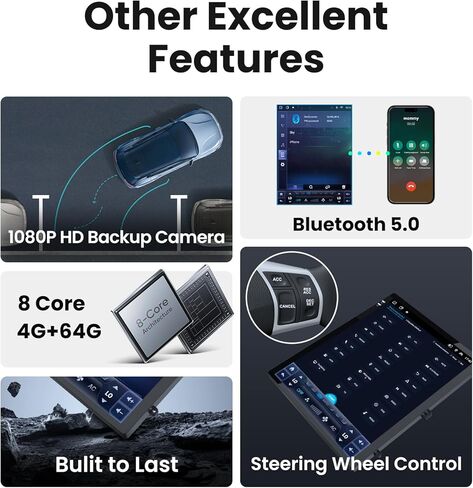 [8Core 4GB+64GB] ستيريو راديو السيارة لسيارة Ford F150 2015-2020: 12.1 بوصة وحدة رأس بديلة على طراز Tesla مع CarPlay اللاسلكي Android Auto BT5.0 5G WiFi GPS Navigation DSP RDS FM AM كاميرا احتياطية in Kuwait