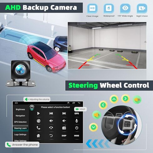 راديو سيارة بشاشة لمس واحدة Din لسيارة Mini Cooper 2002-2008 مشغل MP5 شاشة 9 بوصة مع Carplay لاسلكي Android Auto Mirror Link بلوتوث USB/SWC/FM/كاميرا احتياطية in Kuwait