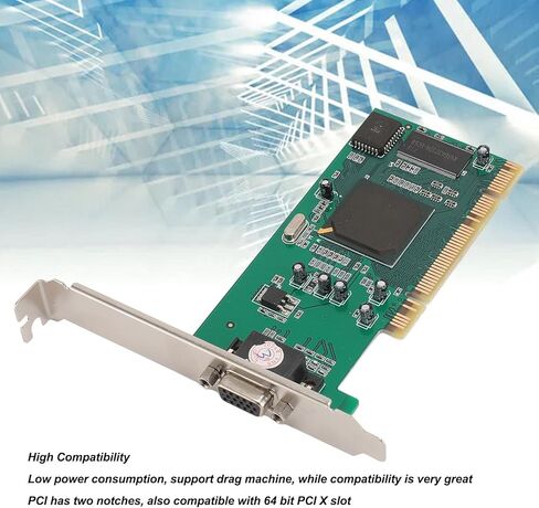 بطاقة رسومات PCI Server، كمبيوتر صناعي، شاشة متعددة، بطاقة فيديو PCI VGA 8 ميجابايت 32 بت لـ ATI Rage XL لـ PCI X 64 بت in Kuwait