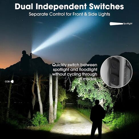 مصباح يدوي EDC قابل لإعادة الشحن، 800 لومن USB-C LED مع ضوء COB، 7 أوضاع، مفتاح مزدوج، قاعدة مغناطيسية، إنذار الصافرة، مشبك جيب للتخييم، المشي لمسافات طويلة، الإصلاح، الطوارئ in Saudi Arabia