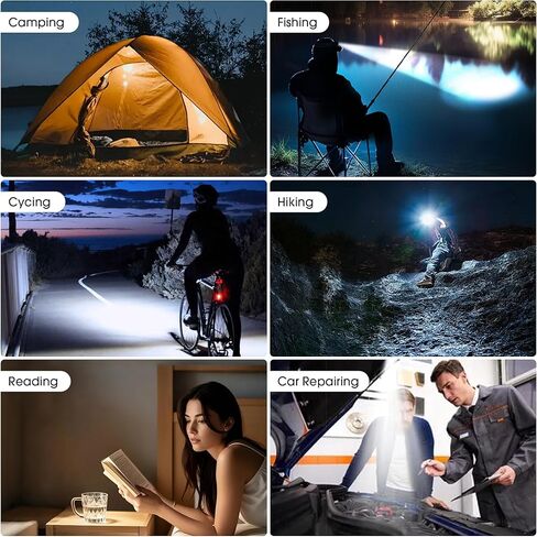 مصباح يدوي EDC قابل لإعادة الشحن، 800 لومن USB-C LED مع ضوء COB، 7 أوضاع، مفتاح مزدوج، قاعدة مغناطيسية، إنذار الصافرة، مشبك جيب للتخييم، المشي لمسافات طويلة، الإصلاح، الطوارئ in Saudi Arabia