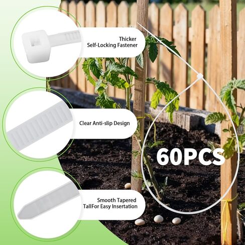 Long Zip Ties Heavy Duty 26 inch, Cable Management Zip Ties White 60 Pack, High Strength 60 lbs Cable Ties UV Resistant durable for Outdoor Securing, Indoor Wire Ties Wraps. in Kuwait
