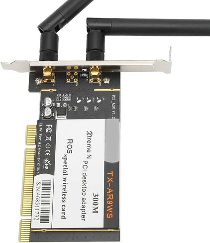 بطاقة شبكة بسرعة 300 ميجا بت في الثانية، ومحول سطح مكتب PCI لنظام التشغيل Windows، وهوائيين، وشريحة AR9223، ونطاق B، وG، وN، بسرعة 2.4 جيجا هرتز، وسرعة عالية in Kuwait
