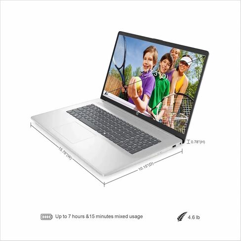 HP 17.3 inch Laptop with Microsoft Office 365 for The Web, Intel 13th 8 Cores i3 CPU (Beat 11th i5), 8GB RAM, 256GB PCIe SSD, Long Battery Life, Windows 11, All-Day Performance for Work & Study in Kuwait
