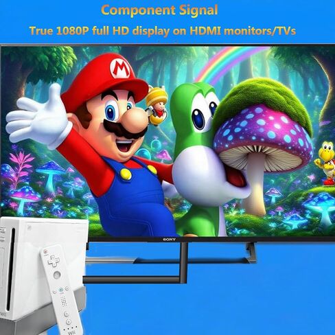 محول كابل محول Wii إلى HDMI مع مؤشر أزرق، صورة Ypbpr/Component وتجاوز (أفضل من جودة فيديو AV)، سلك HDTV لجهاز Wii إلى HDMI TV/الشاشة (1.5 متر /4.92 قدم) in Kuwait