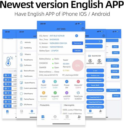 8-20S الذكية BMS بطارية ليثيوم لوح حماية ليثيوم أيون Lifepo4 Lto ​​بطارية BT APP 24V 36V 48V 60V المستمر 220A الذروة 550A 8s 19s 10s 11s 12s 13s 14s 15s 16s 17s 18s 19s 20s in Kuwait