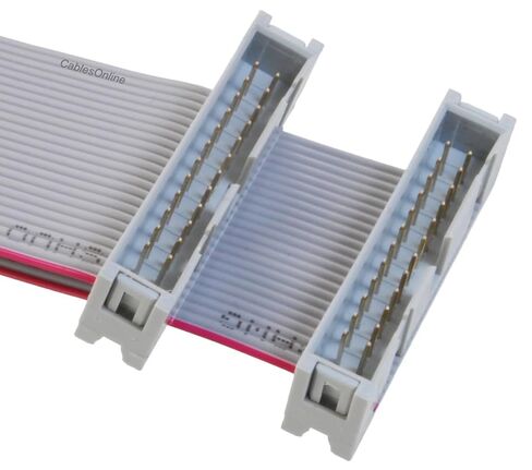 CablesOnline, 4-inches 24-Pin (2x12) 2.54mm-Pitch IDC Male to Male 10-Wire Flat Ribbon Cable, FR-2404L in Kuwait