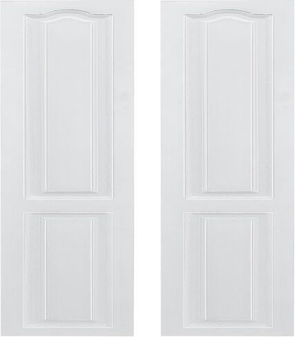 Dual CNC Crafted Modern Door 3/4" Thick 42 in. x 80 in. MDF White Barn Sliding Door with Hardware kit in Kuwait