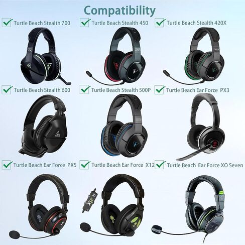 Stealth 700 Ear Pads Replacement Compatible with Turtle Beach Ear Force Stealth 450,700,420X, 600, 500P,PX5,PX3,X12, Ear Force XO Seven Headset(Cooling Gel and Memory Foam Ear Cushions) in Kuwait