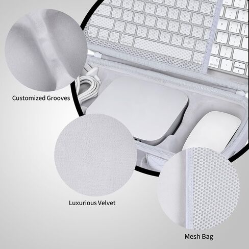 Case Compatible with Apple Mac mini M4 / M4 Pro Desktop Computer, Fits Magic Keyboard and Magic Mouse in Kuwait