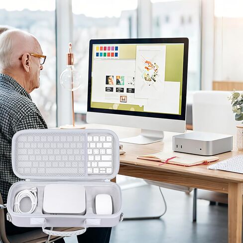 Case Compatible with Apple Mac mini M4 / M4 Pro Desktop Computer, Fits Magic Keyboard and Magic Mouse in Kuwait