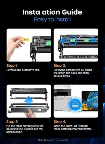 Compatible DR229CL Drum Unit (NOT Toner) Replacement for Brother DR229 use with TN229 TN229XL Work with Brother HL-L3220CDW MFC-L3720CDW HL-L3280CDW HL-L3300CDW MFC-L3780CDW Printers (4-Pack) in Kuwait