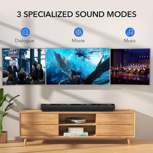 مكبر صوت LARKSOUND 2.1 CH مع مضخم صوت مدمج، شريط صوت 31 بوصة للتلفزيون مع وصلات بلوتوث/HDMI ARC/بصري/AUX/USB in Kuwait