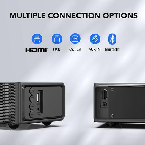 مكبر صوت LARKSOUND 2.1 CH مع مضخم صوت مدمج، شريط صوت 31 بوصة للتلفزيون مع وصلات بلوتوث/HDMI ARC/بصري/AUX/USB in Kuwait