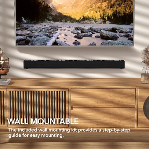 مكبر صوت LARKSOUND 2.1 CH مع مضخم صوت مدمج، شريط صوت 31 بوصة للتلفزيون مع وصلات بلوتوث/HDMI ARC/بصري/AUX/USB in Kuwait