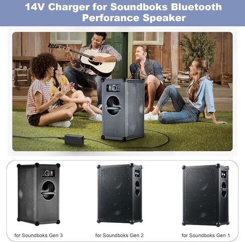 شاحن 14 فولت لمكبر صوت Soundboks بلوتوث الأداء متوافق مع Soundboks Gen 3 2 1 مكبر صوت بلوتوث أداء سلك محول الطاقة in Kuwait