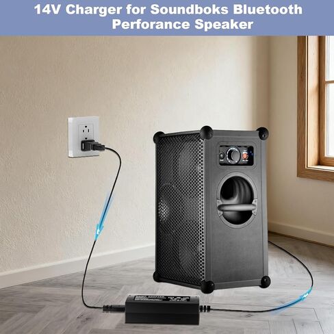شاحن 14 فولت لمكبر صوت Soundboks بلوتوث الأداء متوافق مع Soundboks Gen 3 2 1 مكبر صوت بلوتوث أداء سلك محول الطاقة in Kuwait