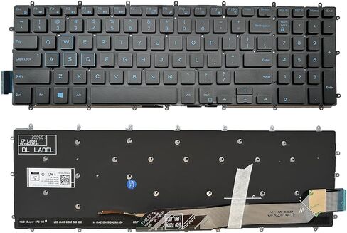 لوحة مفاتيح بديلة للكمبيوتر المحمول DELL G3 3579 3779 3590، G5 5500 5587 5590، G5 SE 5505، G7 7588 7590 7790 0M6JTP US Layout Backlight Blue in Kuwait