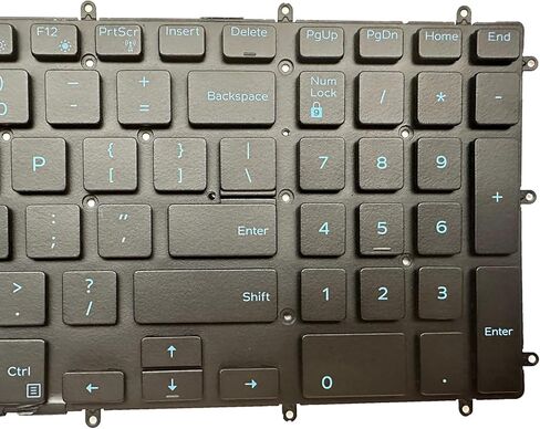 لوحة مفاتيح بديلة للكمبيوتر المحمول DELL G3 3579 3779 3590، G5 5500 5587 5590، G5 SE 5505، G7 7588 7590 7790 0M6JTP US Layout Backlight Blue in Kuwait