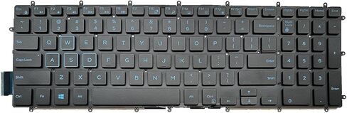 لوحة مفاتيح بديلة للكمبيوتر المحمول DELL G3 3579 3779 3590، G5 5500 5587 5590، G5 SE 5505، G7 7588 7590 7790 0M6JTP US Layout Backlight Blue in Kuwait