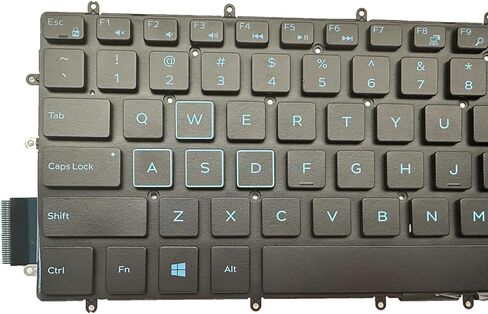 لوحة مفاتيح بديلة للكمبيوتر المحمول DELL G3 3579 3779 3590، G5 5500 5587 5590، G5 SE 5505، G7 7588 7590 7790 0M6JTP US Layout Backlight Blue in Kuwait