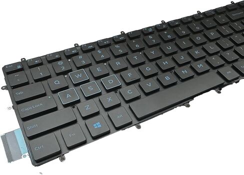 لوحة مفاتيح بديلة للكمبيوتر المحمول DELL G3 3579 3779 3590، G5 5500 5587 5590، G5 SE 5505، G7 7588 7590 7790 0M6JTP US Layout Backlight Blue in Kuwait