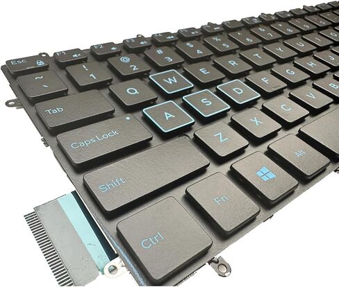لوحة مفاتيح بديلة للكمبيوتر المحمول DELL G3 3579 3779 3590، G5 5500 5587 5590، G5 SE 5505، G7 7588 7590 7790 0M6JTP US Layout Backlight Blue in Kuwait