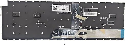 لوحة مفاتيح بديلة باللغة الإسبانية اللاتينية لجهاز Dell Inspiron 15 3510 3511 3515 5510 5515، inspiron 16 7610، Latitude 3520 3530، Vostro 15 3510 3515 3520 3525 7510 كمبيوتر محمول أسود بإضاءة خلفية in Kuwait