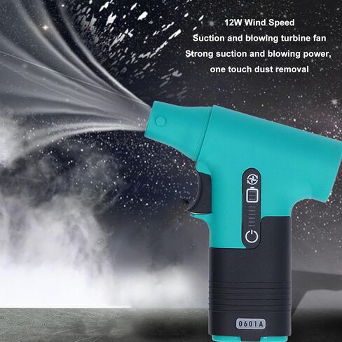 Compressed Air Duster, 130000RPM Mini Handheld Electric Air Blower Portable USB Rechargeable 6000mAh Battery Turbo Fan for Outdoor Sports, Camping, Travel, Car (Green) in Kuwait