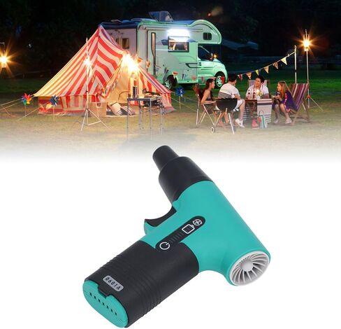 Compressed Air Duster, 130000RPM Mini Handheld Electric Air Blower Portable USB Rechargeable 6000mAh Battery Turbo Fan for Outdoor Sports, Camping, Travel, Car (Green) in Kuwait