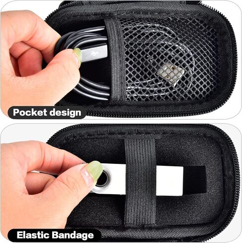 حافظة GWCASE متوافقة مع Ledger Nano X/S/S Plus لمحفظة أجهزة العملات المشفرة - BTC للبيتكوين والإيثريوم والريبل والعملات البديلة ورموز ERC. كابلات USB لتنظيم حمل التخزين - وردي in Saudi Arabia