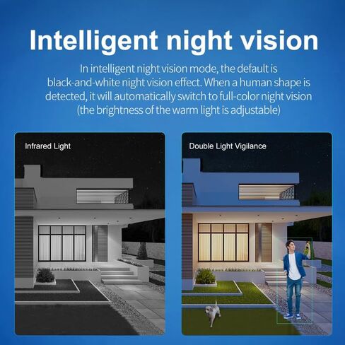 PTZ Security Camera, Wireless WiFi 2K HD, 355 Pan 90 Tilt, Night Vision, IP66 Waterproof/Home Indoor and Outdoor Security Surveillance, AI Auto Tracking, Spotlight & Siren, Motion Detection in Kuwait